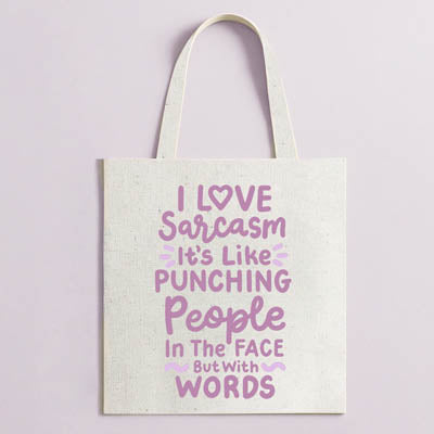 Tote punching people with words