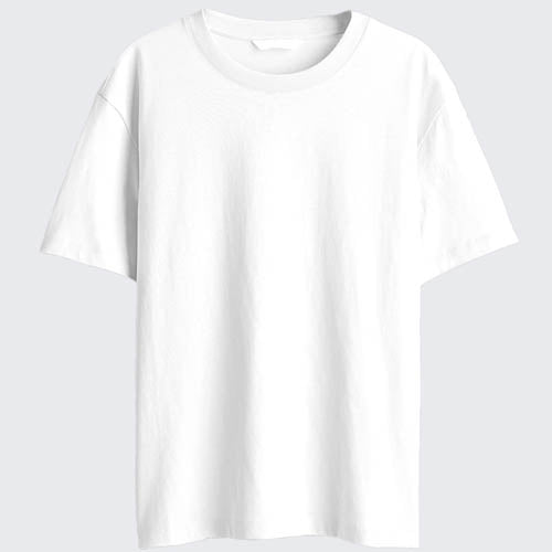 @White Oversize Blank T-Shirts #pz000000