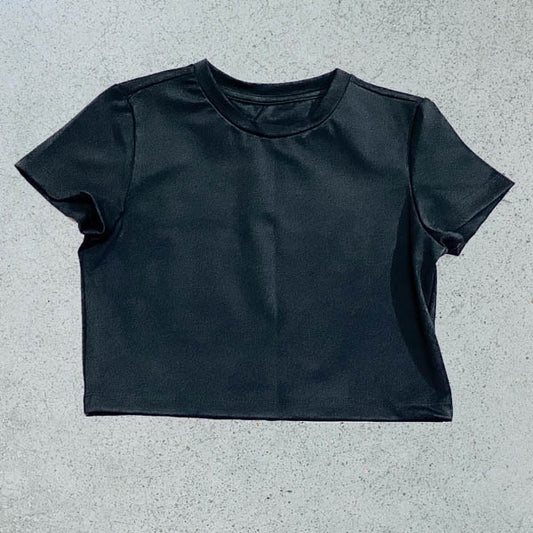 Solid Black Sports Tees