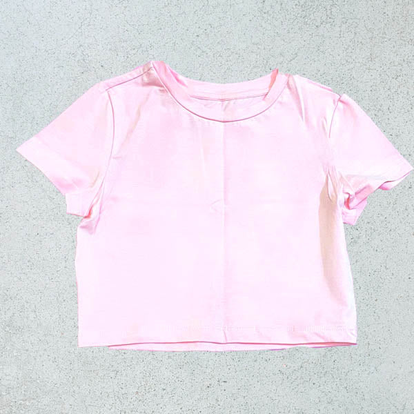 Solid Pink Crop Top