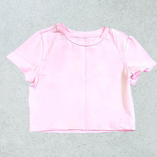 Solid Pink Crop Top